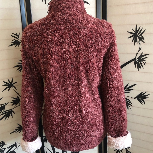 Weatherproof Vintage Long Sleeve Ladies Fleece Pullover Size L Rustic Red EUC - Picture 7 of 11